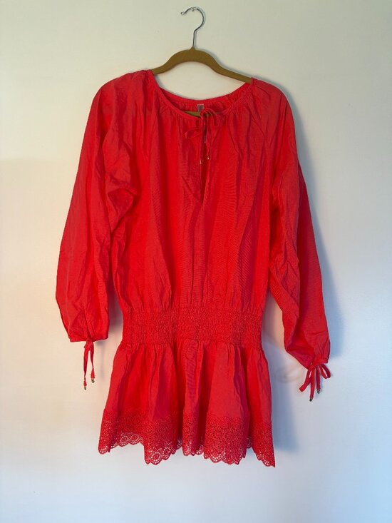 Victoria's Secret Other - Victoria Secret Swim Coral Longsleeve Swimsuit Coverup